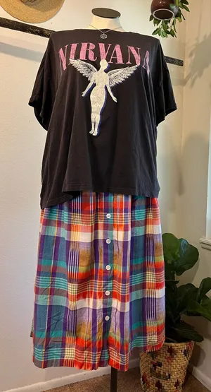 Hennes & Mauritz Nirvana Gray Worn in Oversized Cotton Short Sleeve Graphic Tee Shirt Size XXL thumbnail 1