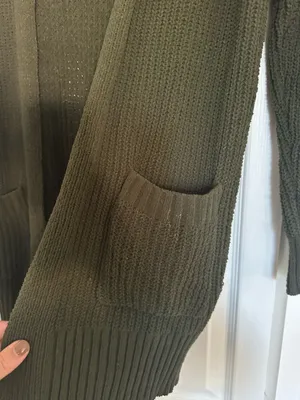 Dry Goods Army Green Cardigan thumbnail 3