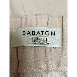 Aritzia Babaton Women's Beige High Rise Tapered Cropped Trousers Pants Size S thumbnail 4