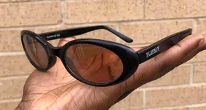 RARE Y2K Vintage 2005 Black Playboy Sunglasses Retro Preppy Goth Mcbling Classic Oval #Emo #Vampy #whimsygoth #biker #minimalist #grunge #streetwear #deadstock thumbnail 1