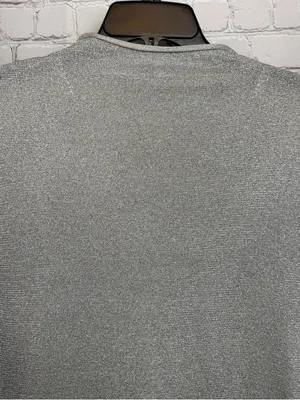 J. Crew Silver shimmer sweater roll down collar pullover sweater glam Large thumbnail 5