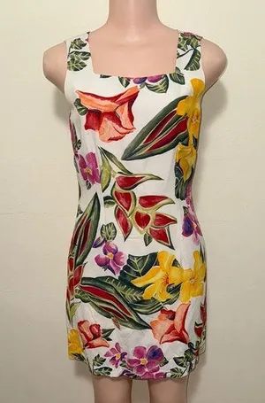 rabbit rabbit rabbit Designs Floral Sleeveless Dress - Multicolor rayon size 6 thumbnail 1
