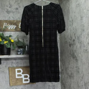NWT Tommy Hilfiger Womens Burnout Velvet Plaid Dress A1IK2KLA Black 6 thumbnail 6