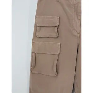 Aritzia Wilfred Free Modern Cargo Pants Tan Khaki Wide Leg Utility Size 12 thumbnail 7