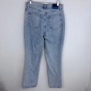 Abercrombie & Fitch The 90s Straight Ultra High Rise Curve Love Light Wash 31/12 thumbnail 8