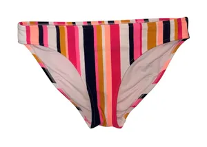 Aerie Pink Multi Striped Bikini Bottoms Low Rise Full Coverage thumbnail 1