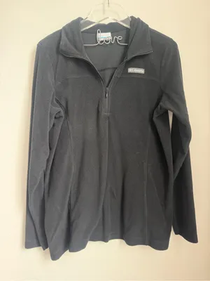 Columbia Women's Black Quarter-Zip Fleece Pullover thumbnail 1
