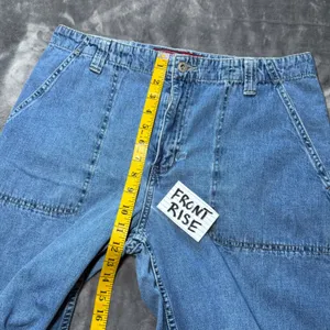 Old Navy Blue Jeans Womens 12‎ Blue Vintage Carpenter Straight High Rise Baggy thumbnail 7