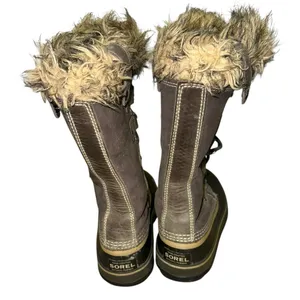 Sorel Joan of Arctic Waterproof Winter Boots Quarry‎ & Black Size 6 thumbnail 4