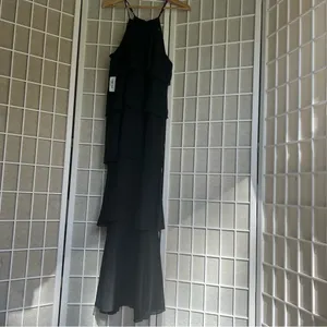 NWT HYFVE Layers of fabulous maxi dress small black halter dress thumbnail 2