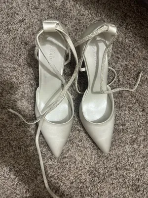 Galina Signature pearl and crystal ankle-wrap satin pumps thumbnail 2