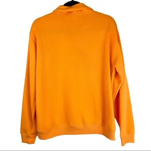 PINK Victoria’s Secret Orange Spellout Quarter Zip Sweatshirt Sz Medium thumbnail 3
