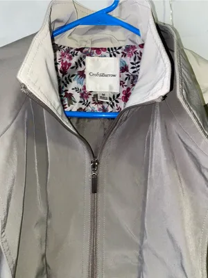 Coldwater Creek Olive Green Hooded Trench Coat with Contrast Trim thumbnail 4