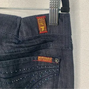 7 for all mankind embellished dojo boot cut equestrian‎ jeans size 30 western thumbnail 6