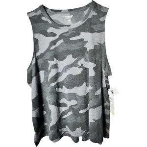 Old Navy Active Go Dry Women's Charcoal Camo Athletic Workout Tank Top Sz L thumbnail 3