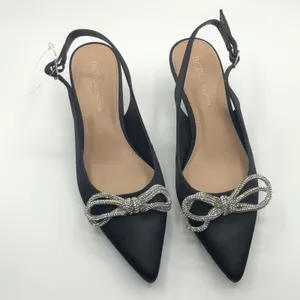 BCBGENERATION Women's Kitten Heel Pointed Toe Slingback Bow Heels Sz 7 thumbnail 1