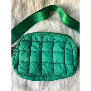 Stylish Green Quilted Belt Bag/Waist Bag thumbnail 2