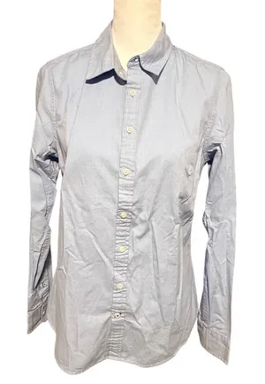 Tommy Hilfiger Women's Button Down Long Sleeve Shirt Light Blue Medium thumbnail 1