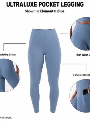 YITTY High-Waist Pocket Leggings Blue XL Activewear thumbnail 7