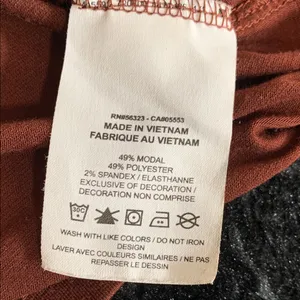 Women's Nike Chocolate Brown and Orange Soft Crop Top T-Shirt Medium Slim Fit thumbnail 6
