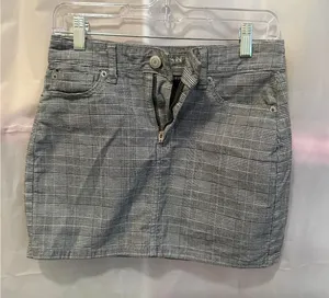 American Eagle Super Stretch Gray Plaid Mini Skirt Size 0 Regular thumbnail 1