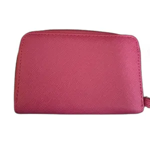 New Sabrina Wristlet Wallet Hot Pink Gold Medallion Zip Clutch Wrist Strap thumbnail 4