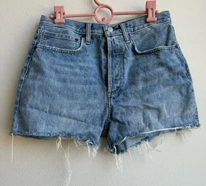 Aritzia Denim Forum The Joni Loose Short Denim Short Size 27 Blue Button Fly thumbnail 1