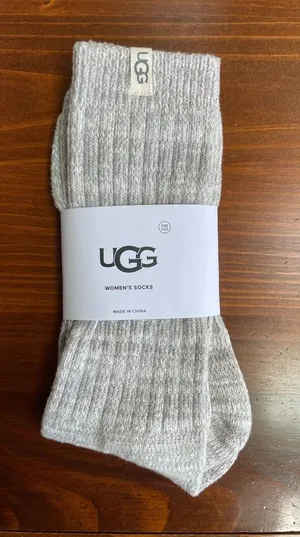 New UGG Ribbed Women's Crew Socks- One Size Fits Most thumbnail 1