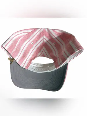 NWT American Needle Pink and White Striped Cap with 'Take a Coke Break' Patch thumbnail 2