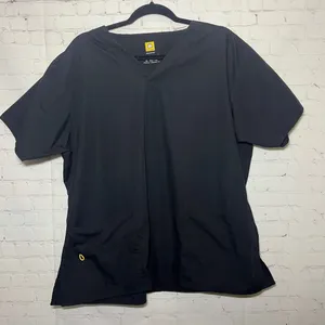 ✨WonderWink Origins Black Scrub Top‎ Women's XL Extra Large Modern Fit thumbnail 1