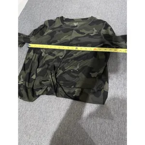 Old Navy Shirt Women's Active Breathe On Green Camo Twist Long Sleeve Top Sz XL thumbnail 9