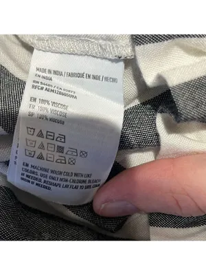 American Eagle Outfitters Gray White Striped Paperbag Pants thumbnail 7