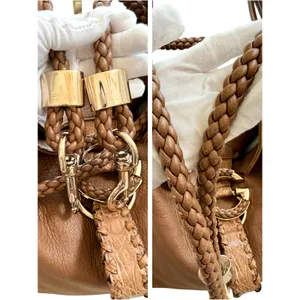 Gucci G Wave Large Hobo Bag Brown Pebbled Leather Rare Crocodile Trim 232931 thumbnail 9