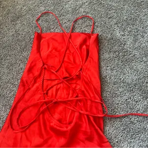Red Satin Slip Dress thumbnail 3