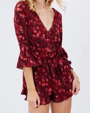 Free People Floral Romper thumbnail 1