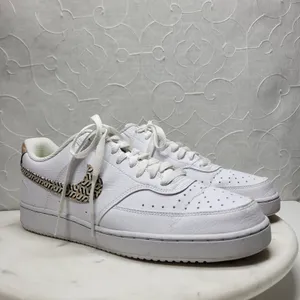 Nike Court Vision Low Next Nature x United Sneakers Womens 11 White Tan Leather thumbnail 3