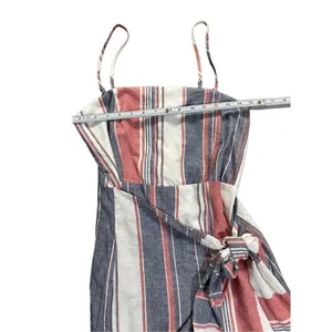&Merci‎ red white blue striped faux wrap sleeveless dress L NEW thumbnail 6