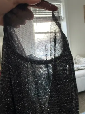 Sheer sparkle long sleeve Black Size M thumbnail 3