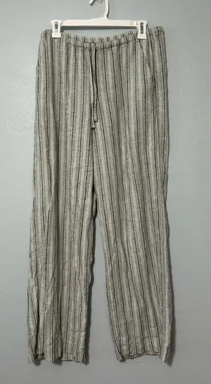 Hollister Linen-Blend Pull-On Baggy Pants || M Long thumbnail 3