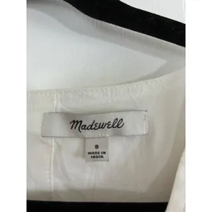 NWT Madewell Annamari White Puff Sleeve‎ Gingham Flower Embroidered Mini Dress S thumbnail 9
