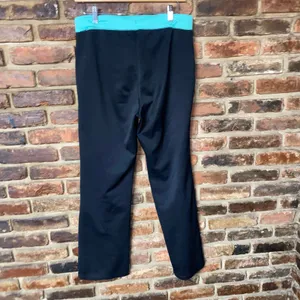 Silverwear Black Seafoam Green Straight Leg Track Sweatpants Women's Size Medium thumbnail 5