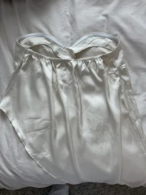 Asymmetrical Silk Flowy Top Tan thumbnail 3