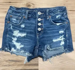 American Eagle High Rise Shortie Cutoff Jean Shorts Women’s 4 thumbnail 1