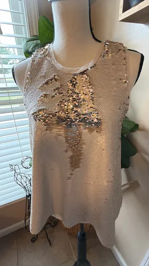 Women's sequin tank top thumbnail 1