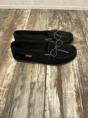 Softmoc Classic Black Faux-Fur Lined Moccasin Flats Size 9 thumbnail 8