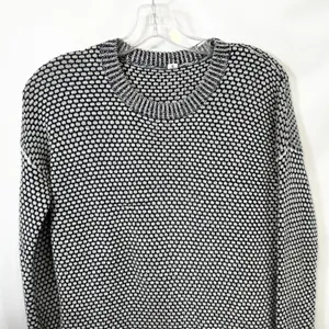 Lululemon Yogi Crew Sweater Size 4 Inkwell Blue Honeycomb Knit Thumbholes‎ 243 thumbnail 9