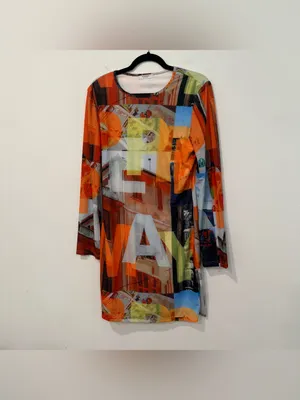 Peppermayo Into The City Long Sleeve Graphic Mesh Mini Dress 12 thumbnail 2
