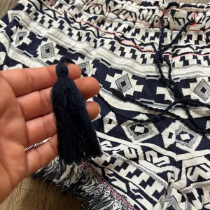 Easel Navy Blue White Geometric Shorts thumbnail 4