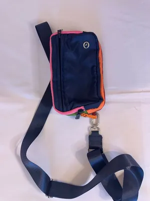 CAITINA Multicolor Colorblock Crossbody Bag Pouch Zip Adjustable Strap thumbnail 1