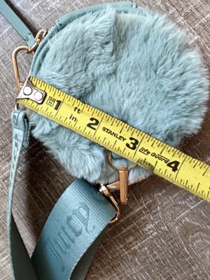 Juicy Couture Fuzzy Mint Green Mini Crossbody Bag Coin Purse Y2K McBling Bratz thumbnail 10